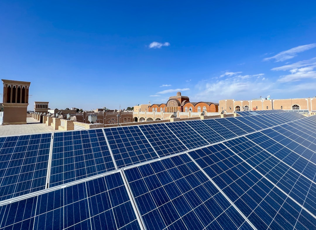 solar panels on the roof of a building